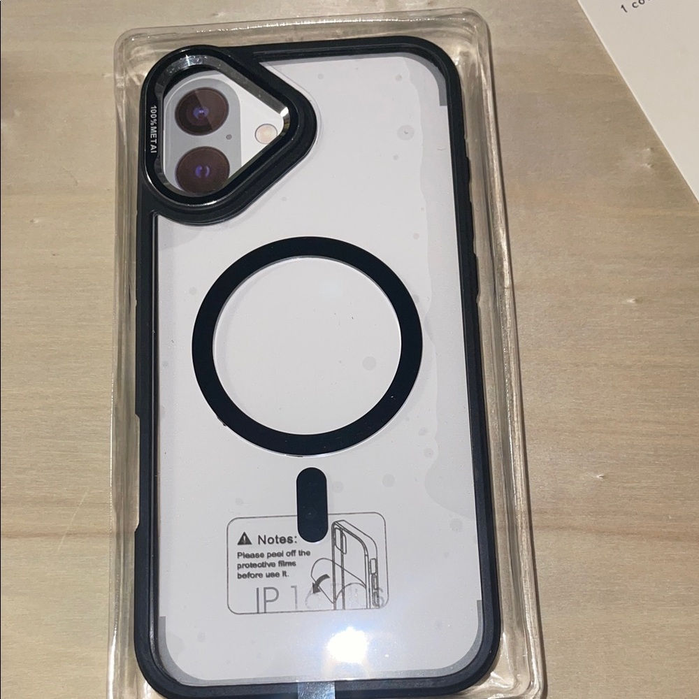 White Protective Phone Case with Black Accents